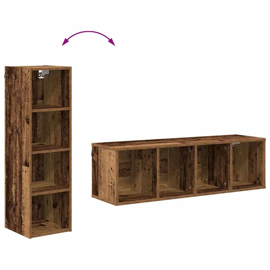 Armoire suspendue avec stockage Bois ancien 30 x 29,5 x 100 cm - 8