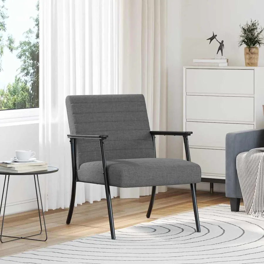 fauteuil Gris foncé 59 x 75 x 78 cm tissu