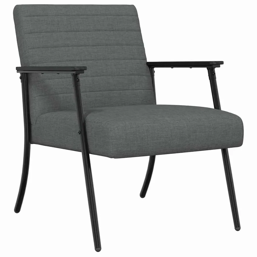 fauteuil Gris foncé 59 x 75 x 78 cm tissu - 2