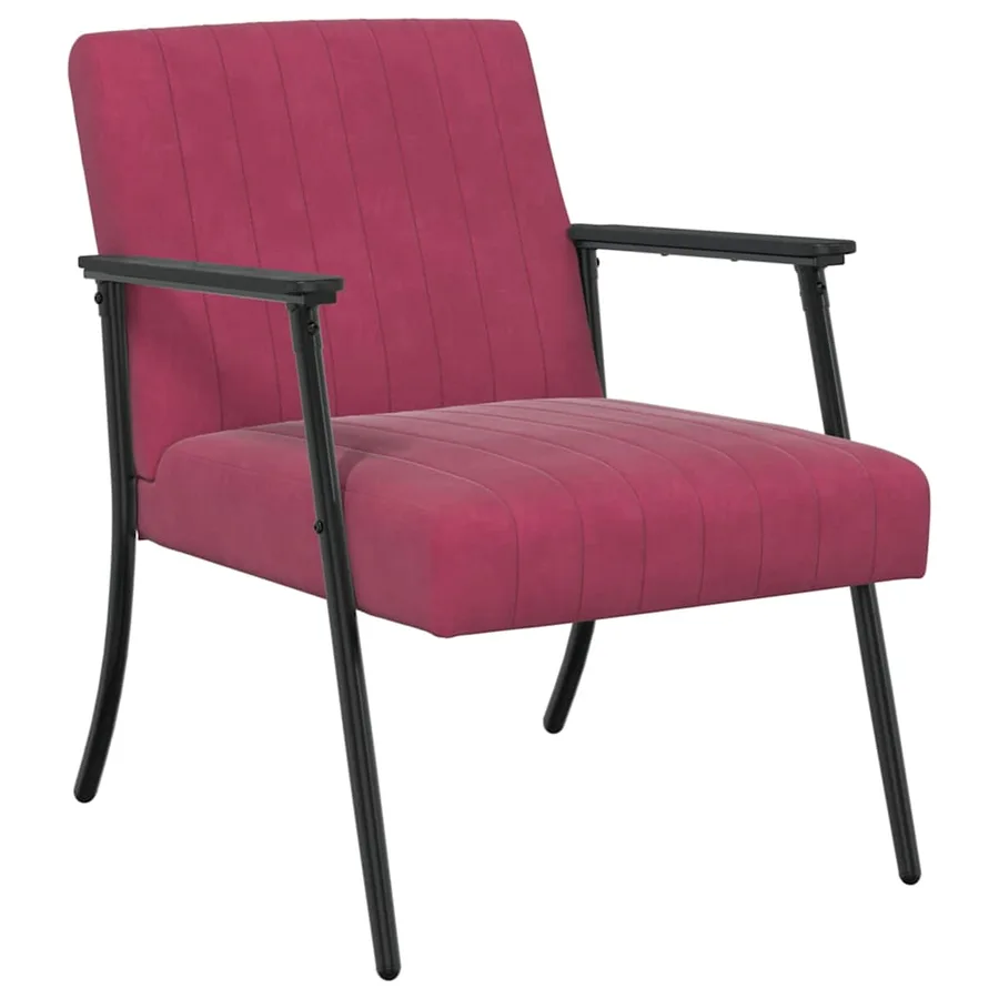 fauteuil Bordeaux 59 x 75 x 78 cm Velours - 2