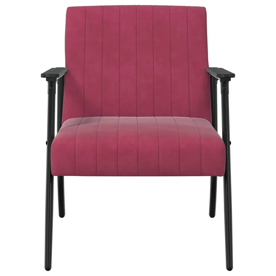 fauteuil Bordeaux 59 x 75 x 78 cm Velours - 4