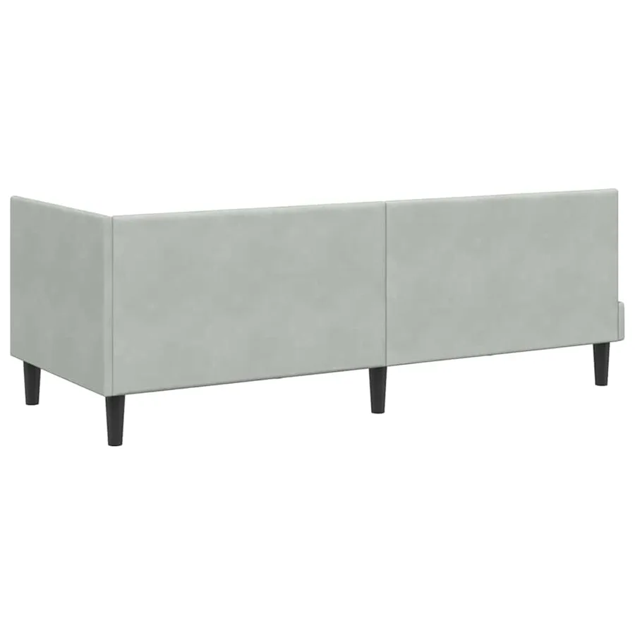 Cadre de lit d'angle Gris clair 80 cm x 200 cm Velours - 7