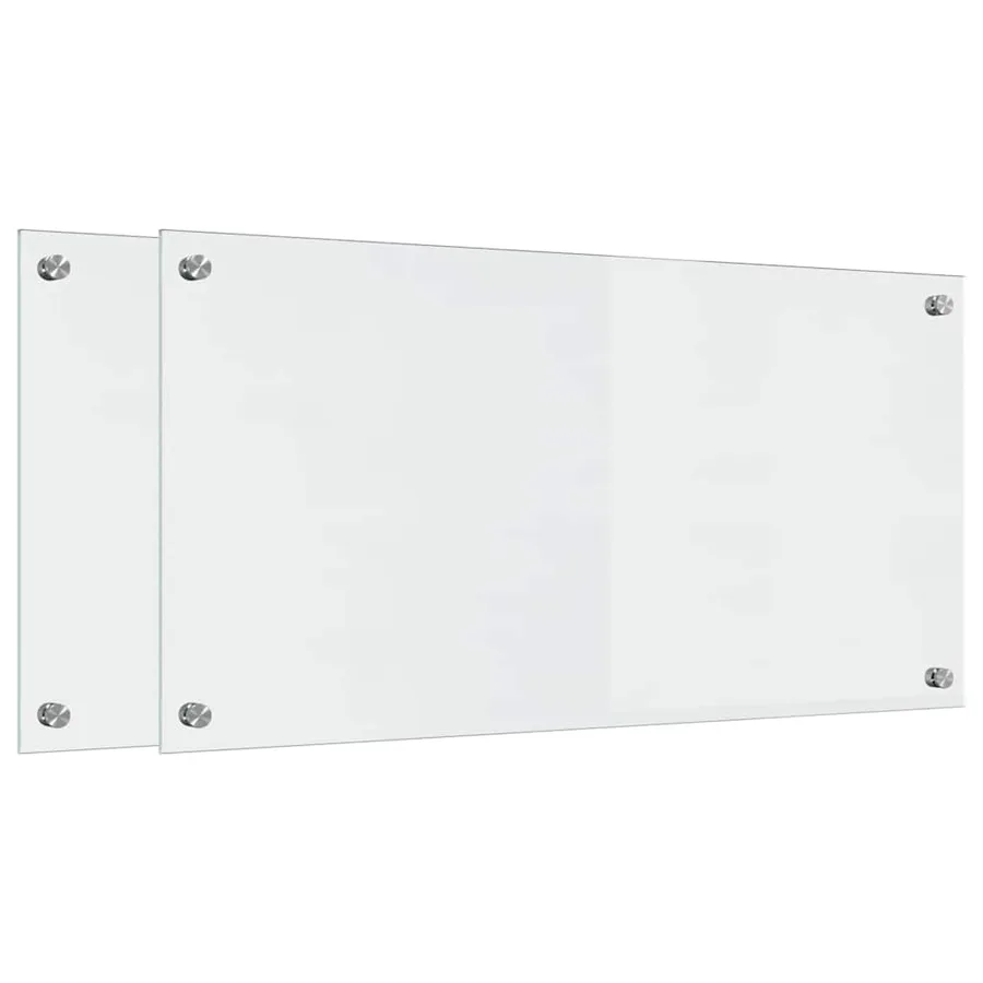 Crédence de cuisine 2 pcs Transparent 80 x 40 cm verre trempé - 2