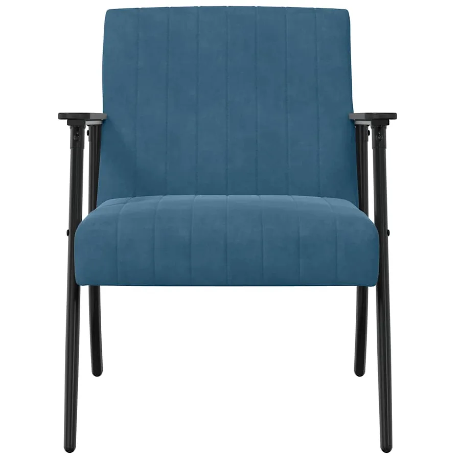 fauteuil Bleu 59 x 75 x 78 cm Velours - 4
