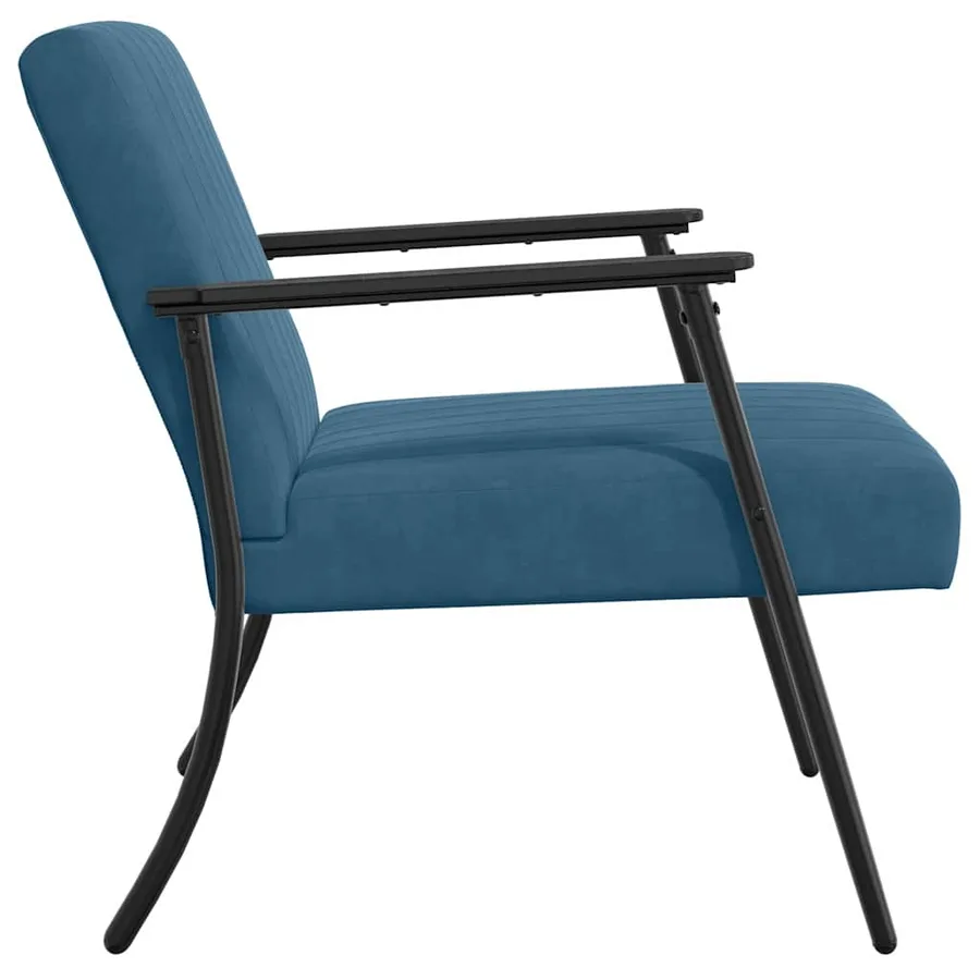 fauteuil Bleu 59 x 75 x 78 cm Velours - 5