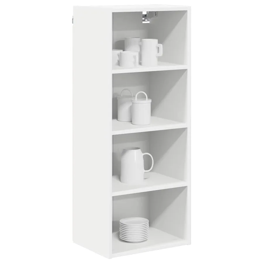 Armoire suspendue Blanc 40 x 29,5 x 100 cm Bois d'ingénierie - 3