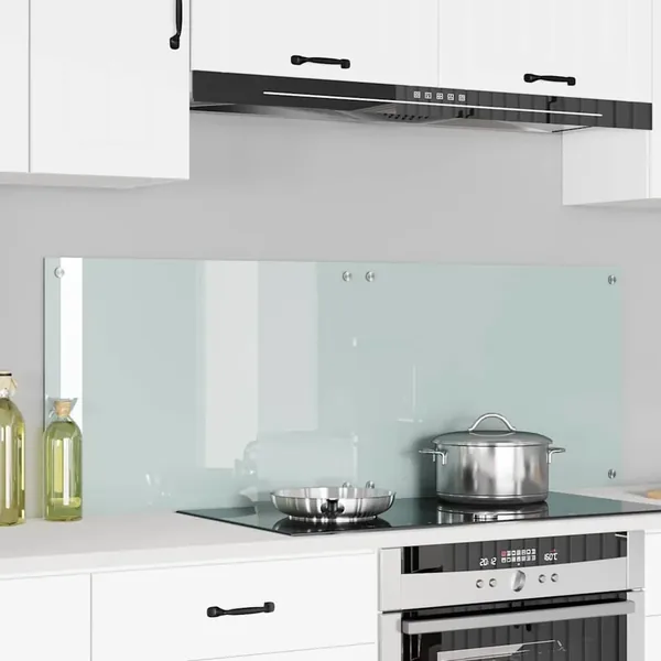 Crédence de cuisine 2 pcs Blanc 70 x 50 cm verre trempé
