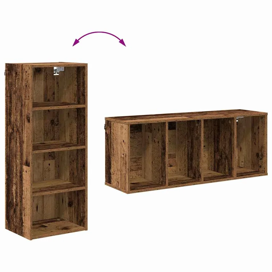 Armoire suspendue avec stockage Bois ancien 40 x 29,5 x 100 cm - 8