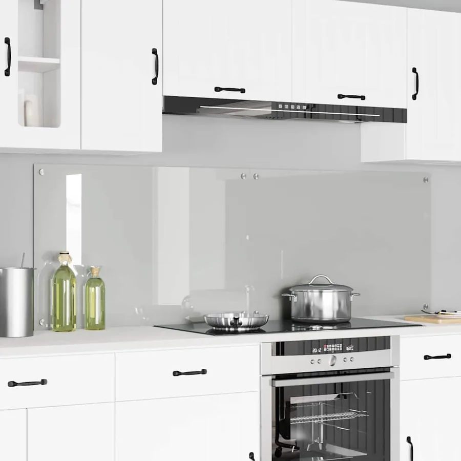 Crédence de cuisine 2 pcs Transparent 90 x 60 cm verre trempé