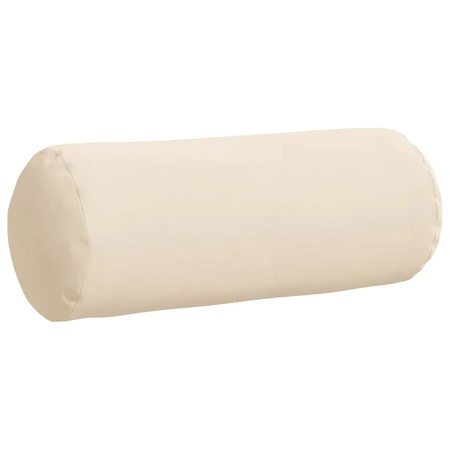 Coussins d'accent 2 pcs Beige Ø 15 x 40 cm Tissu en microfibre - 5