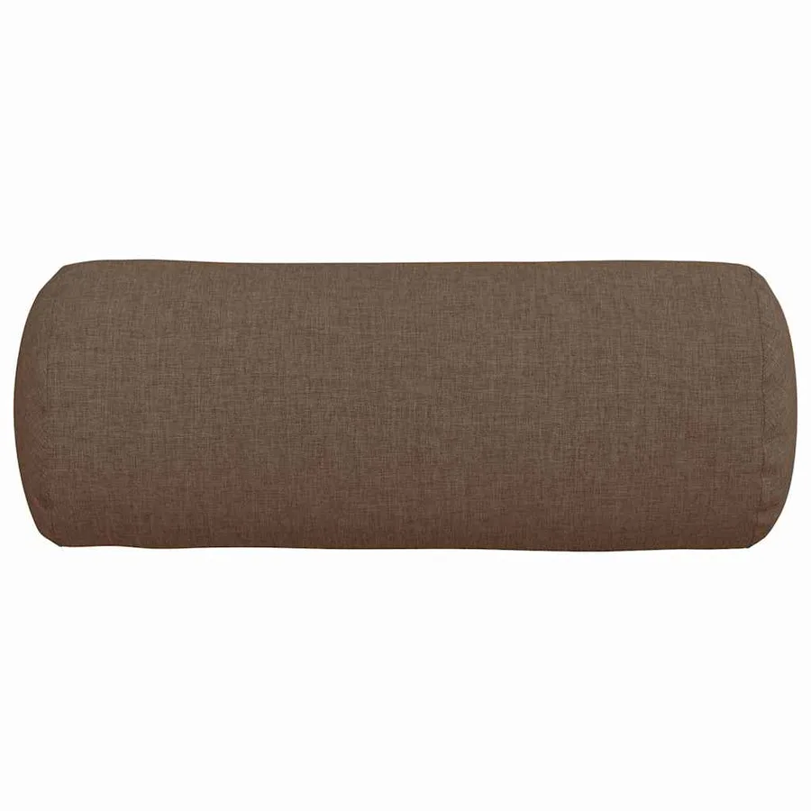 Coussins d'accent 2 pcs Marron Ø 15 x 40 cm tissu - 6