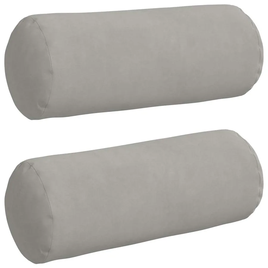 Coussins d'accent 2 pcs Gris clair Ø 15 x 40 cm - 2