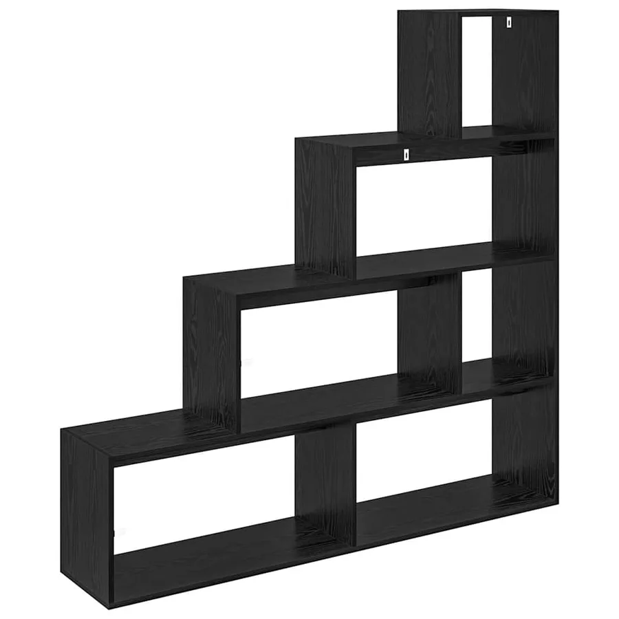 Cloison Bibliothèque Chêne noir 143,5 x 29 x 143,5 cm - 6