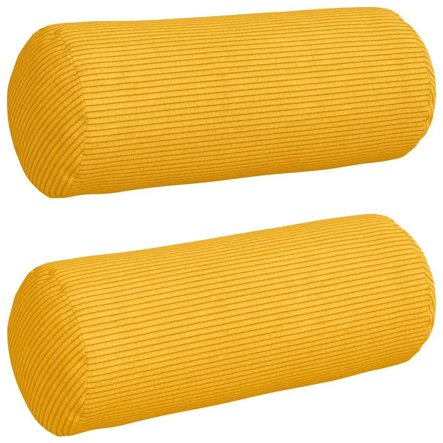Coussins d'accent 2 pcs Jaune clair Ø 15 x 40 cm - 2