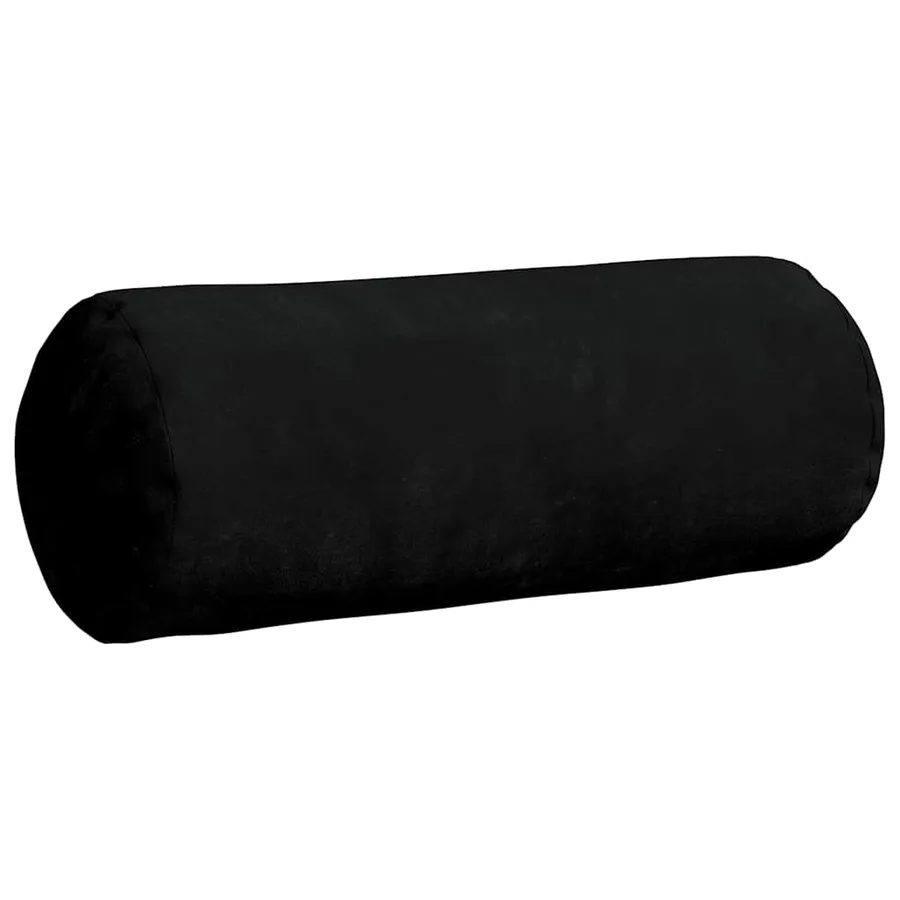 Coussins d'accent 2 pcs Noir Ø 15 x 40 cm Tissu en microfibre - 5