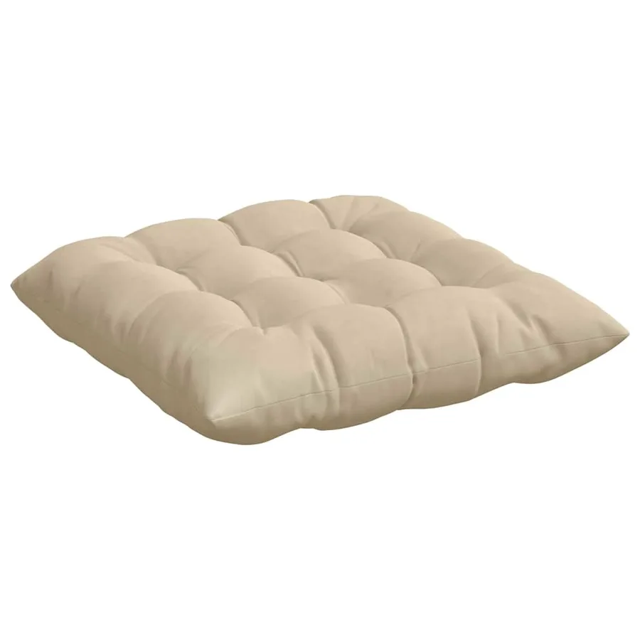 Coussins de siège 4 pcs Crème 40 x 40 x 6 cm Microfibre - 5