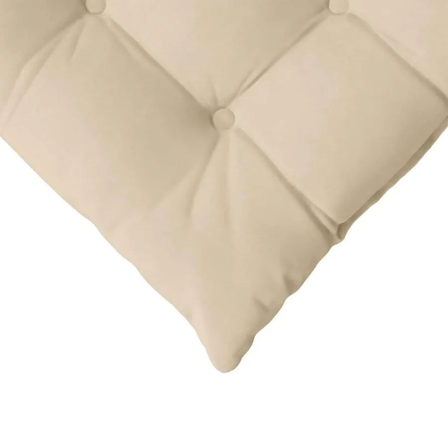 Coussins de siège 4 pcs Crème 40 x 40 x 6 cm Microfibre - 9