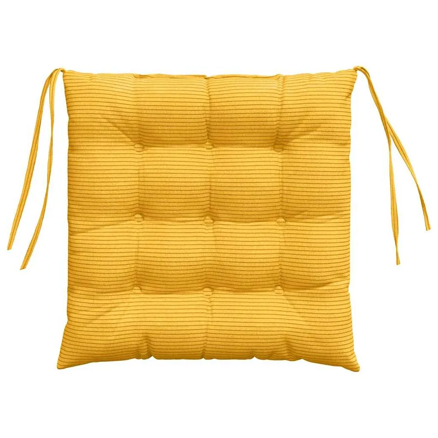 Coussins de siège 4 pcs Jaune clair 40 x 40 x 6 cm - 7