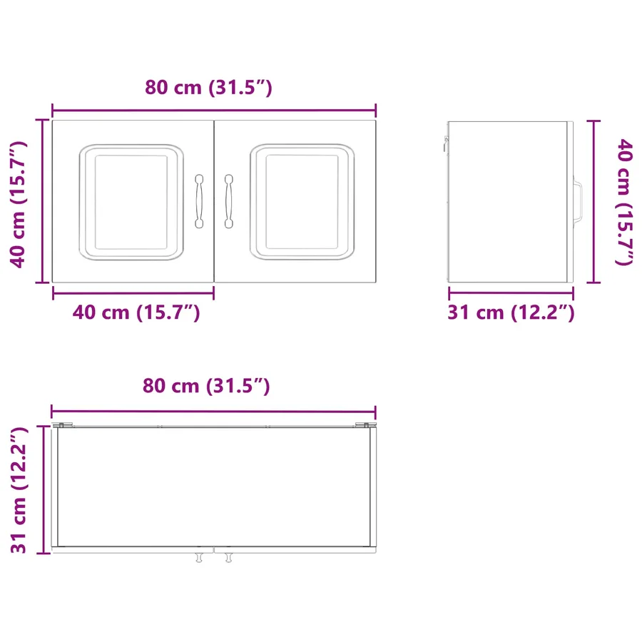 Panneau de lave-vaisselle Kalmar Blanc brillant 80 x 31 x 40 cm - 13