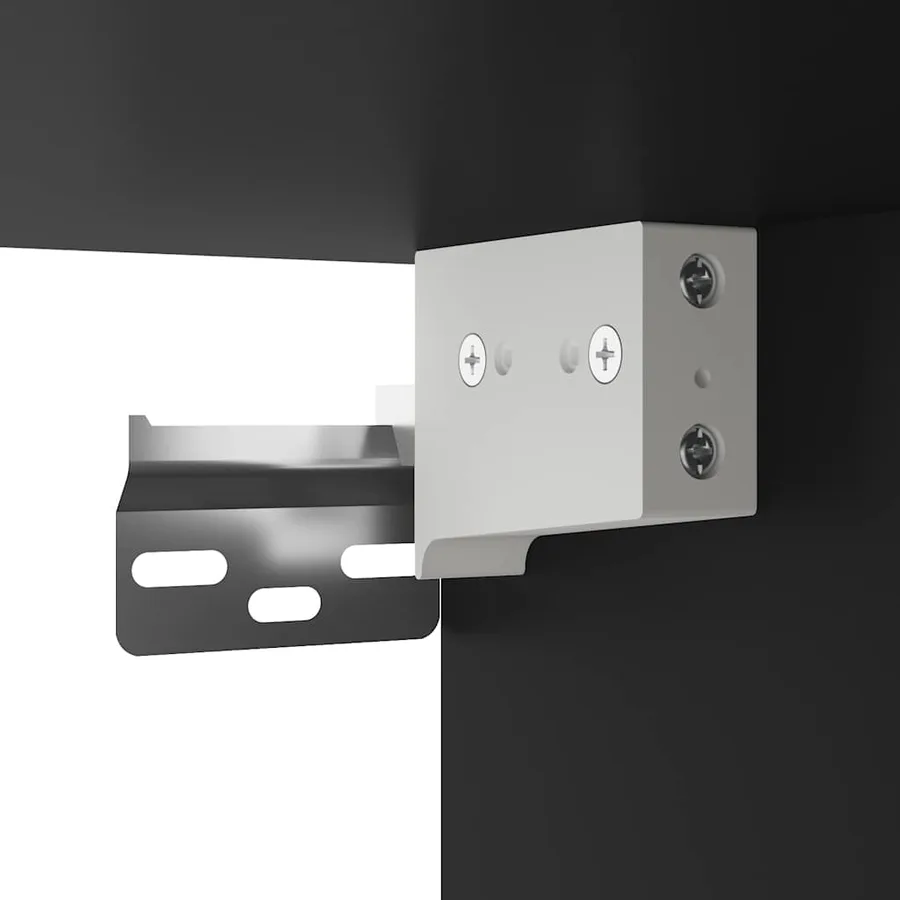 Armoires murales 2 pcs noir bois d'ingénierie - 9