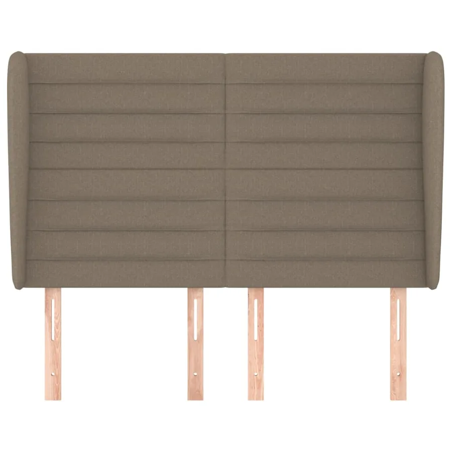 Tête de lit avec oreilles Taupe 147x23x118/128 cm Tissu - 3