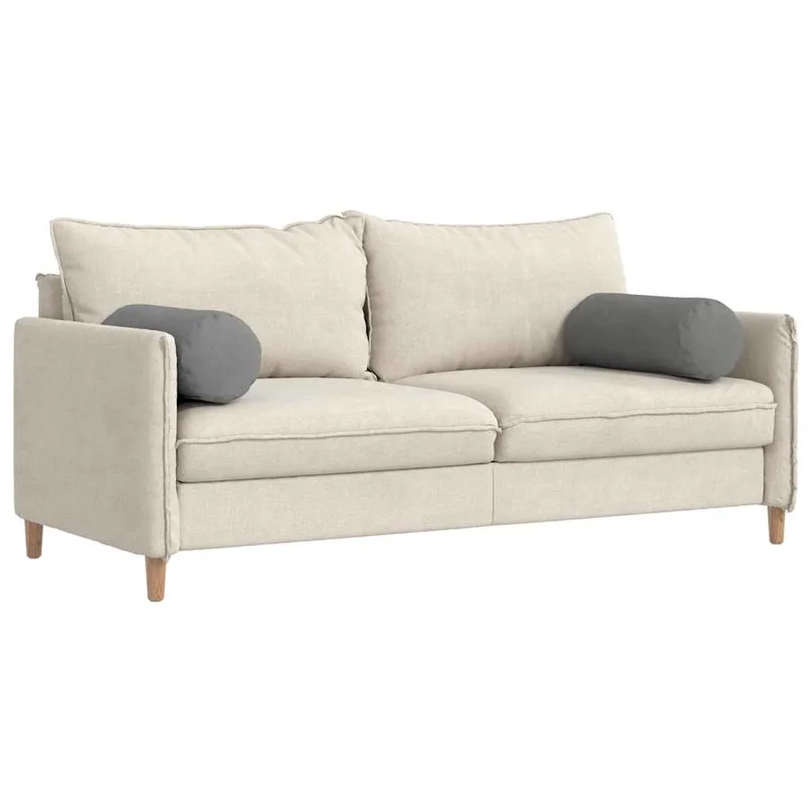 Coussins d'accent 2 pcs Gris foncé Ø 25 x 70 cm - 3