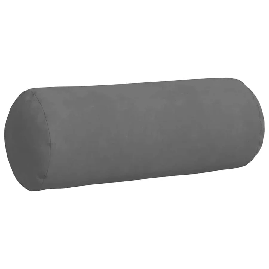 Coussins d'accent 2 pcs Gris foncé Ø 25 x 70 cm - 5