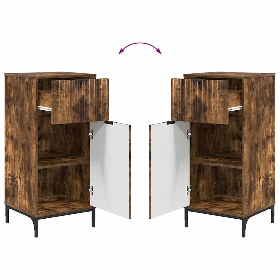 Ensemble de mobilier de salle de bain 2 pcs Chêne fumé - 10