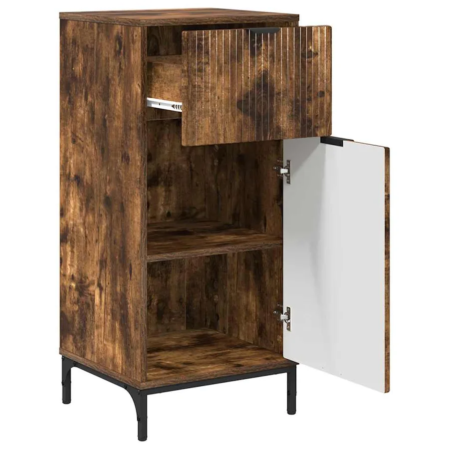 Ensemble de mobilier de salle de bain 2 pcs Chêne fumé - 6