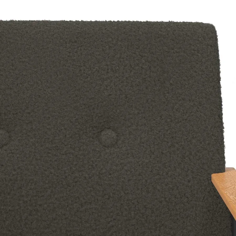 fauteuil Gris foncé Tissu ressemblant à de la laine bouclée - 7