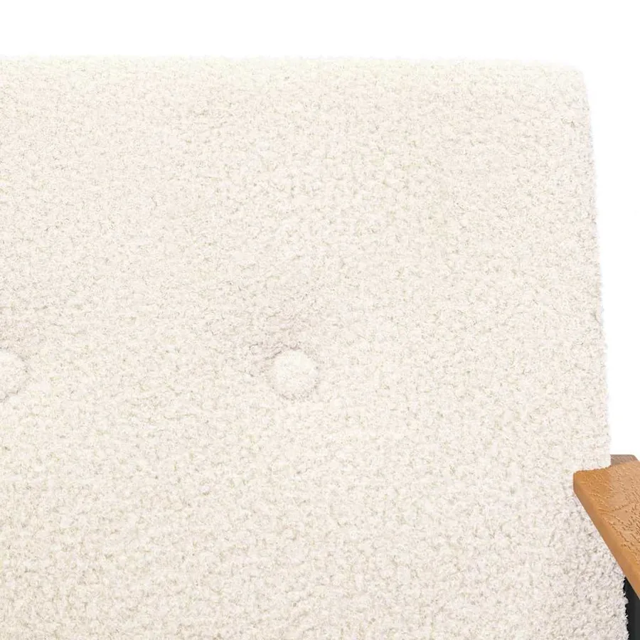 fauteuil Crème Tissu ressemblant à de la laine bouclée - 7