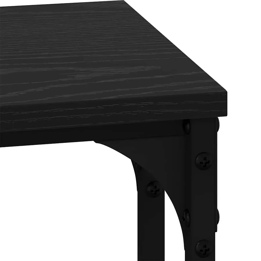 Table basse gigogne 3 pcs Chêne noir Bois d'ingénierie - 10
