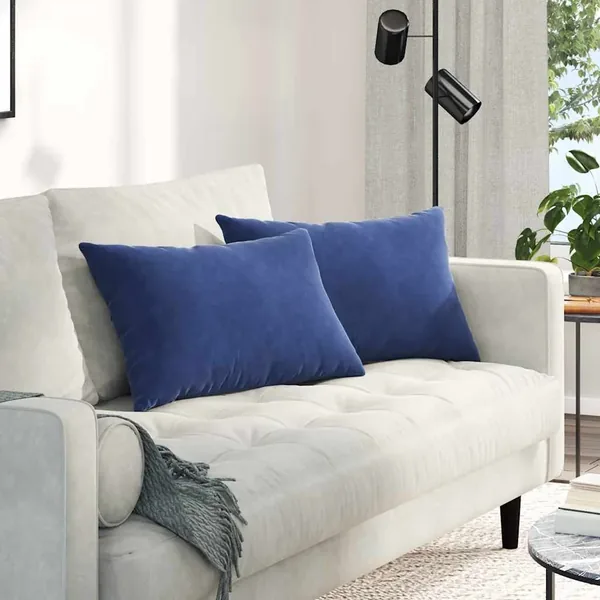 Coussins de canapé 2 pcs Bleu police 60 x 40 cm