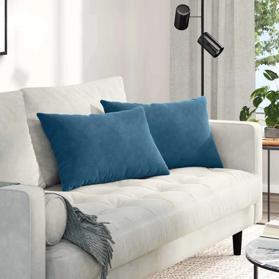 Coussins de canapé 2 pcs Bleu 60 x 40 cm