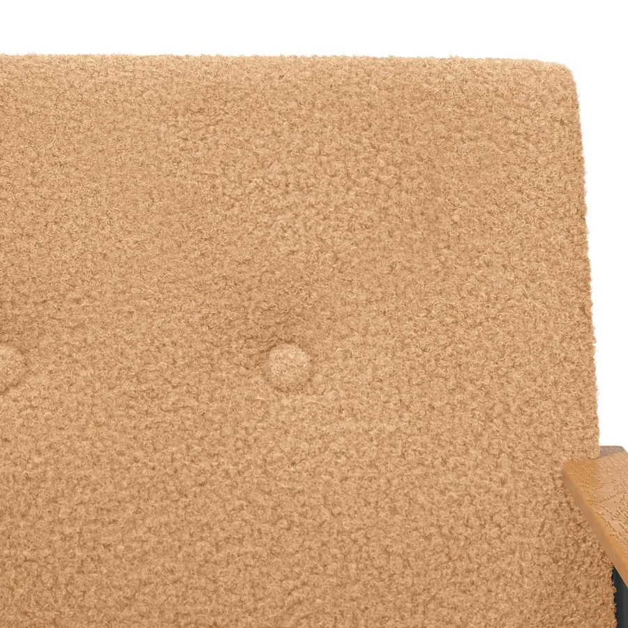 fauteuil Beige Tissu ressemblant à de la laine bouclée - 6