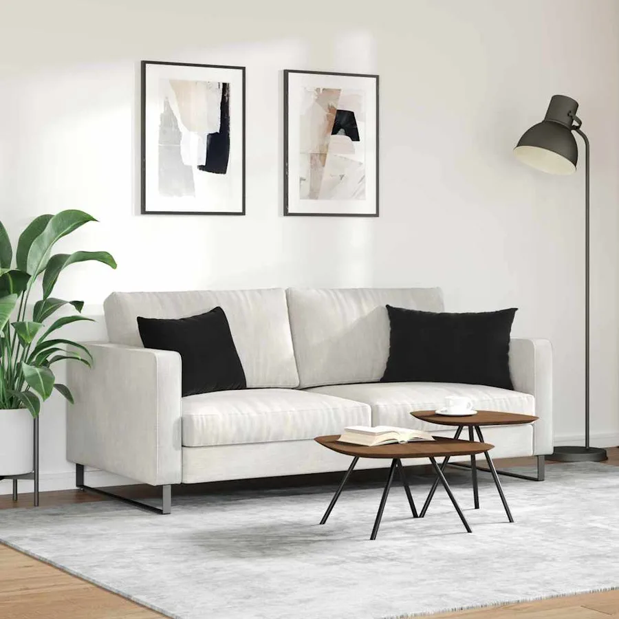 Coussins de canapé 2 pcs Noir 60 x 40 cm - 4