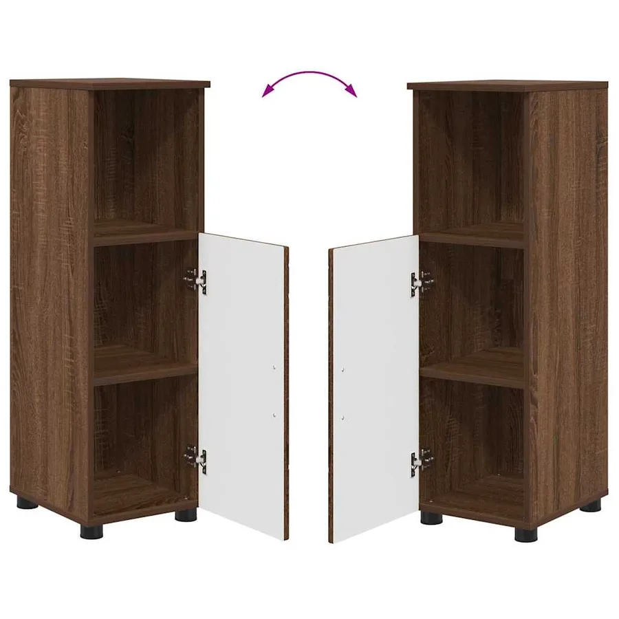 Ensemble de mobilier de salle de bain 3 pcs Chêne brun - 13