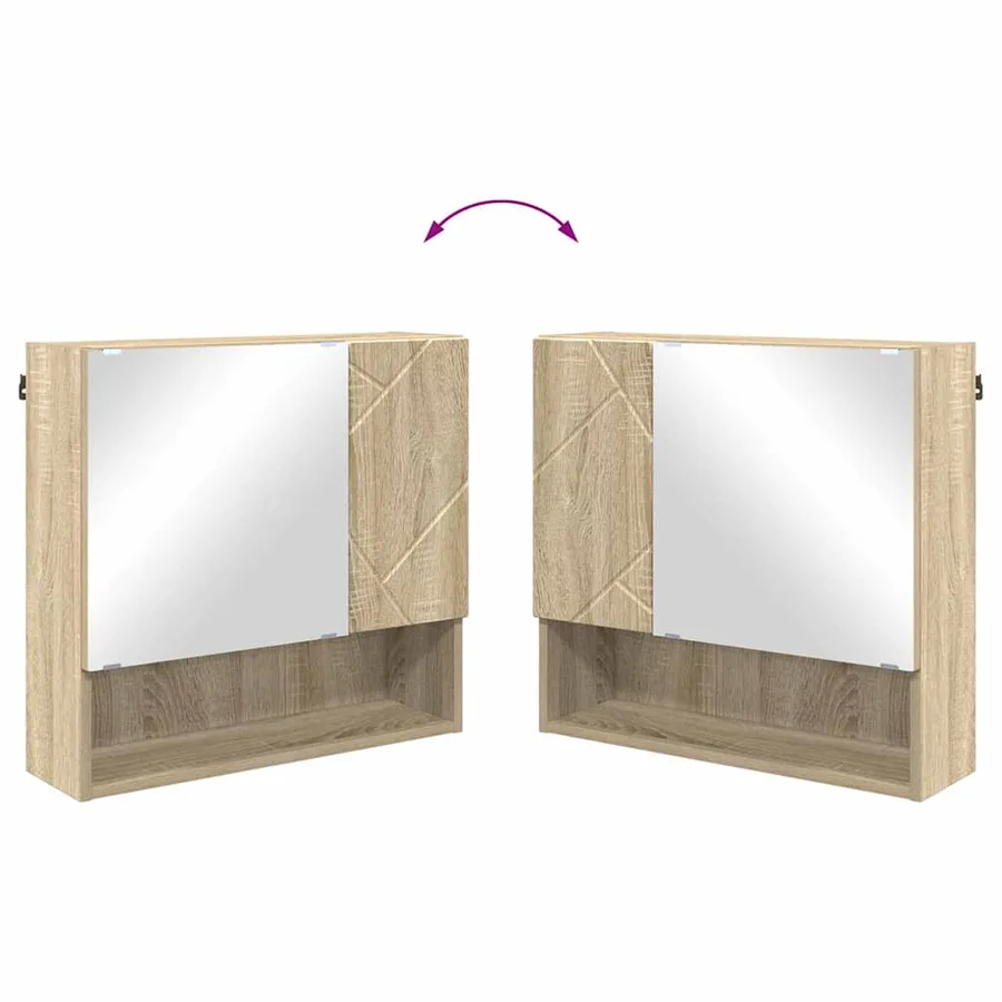 Ensemble de mobilier de salle de bain 4 pcs Chêne Sonoma - 11