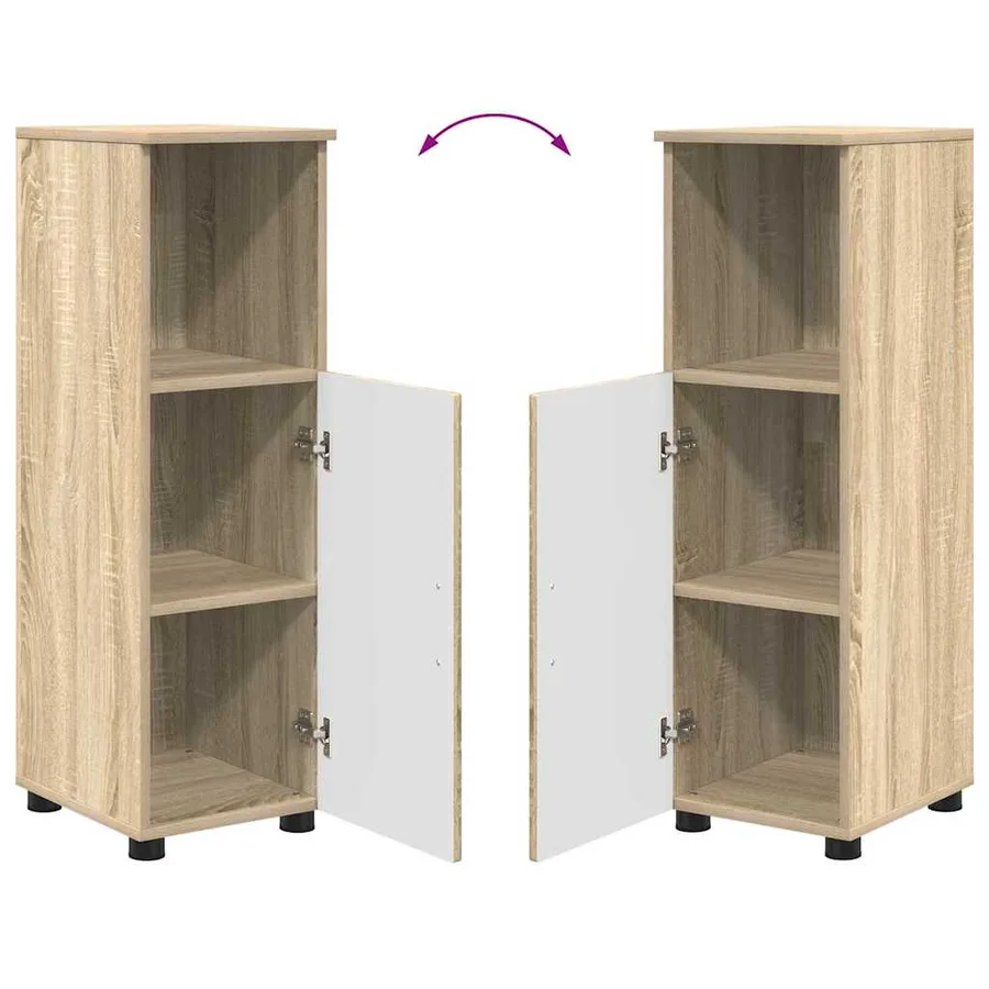 Ensemble de mobilier de salle de bain 4 pcs Chêne Sonoma - 14