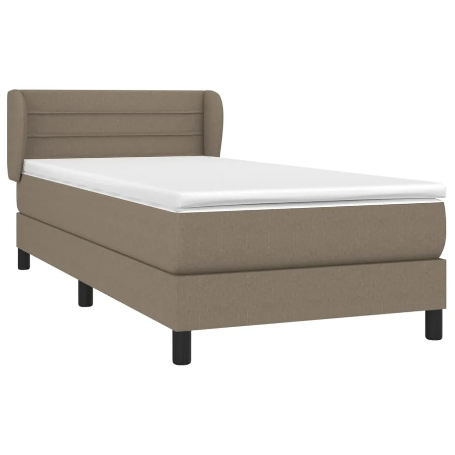 Sommier à lattes de lit avec matelas Taupe 90x200 cm Tissu - 3
