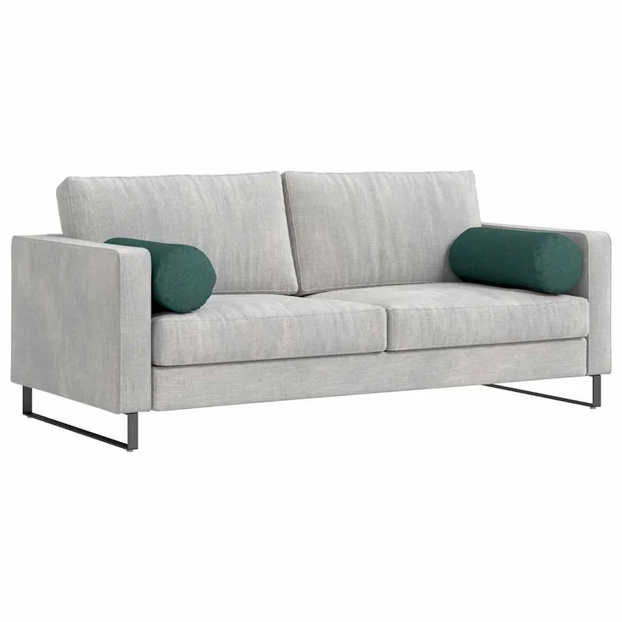 Coussins d'accent 2 pcs Vert foncé Ø 25 x 70 cm tissu - 3