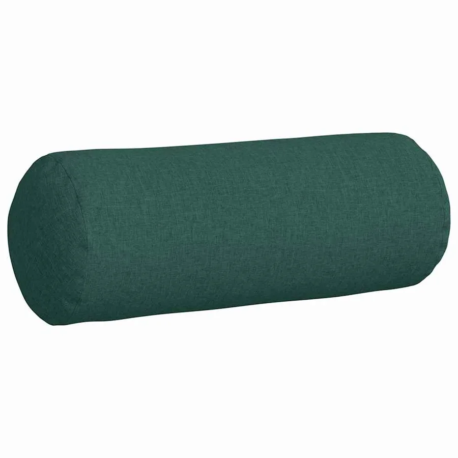 Coussins d'accent 2 pcs Vert foncé Ø 25 x 70 cm tissu - 5