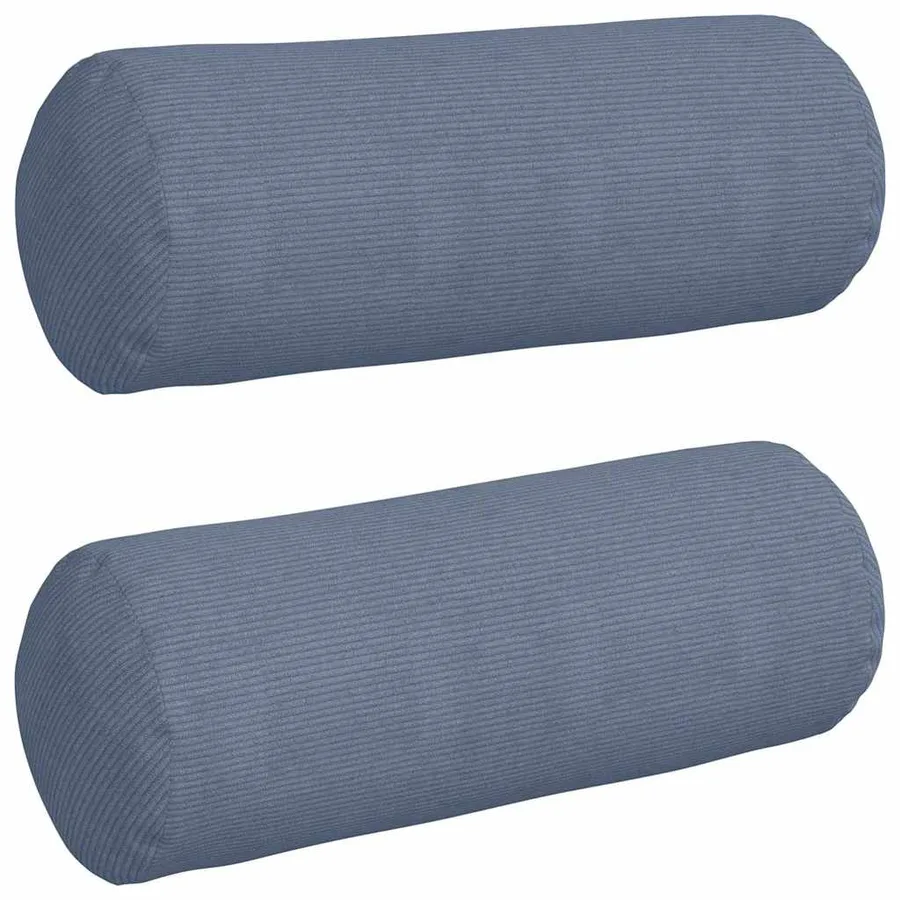 Coussins d'accent 2 pcs Bleu Ø 25 x 70 cm - 2
