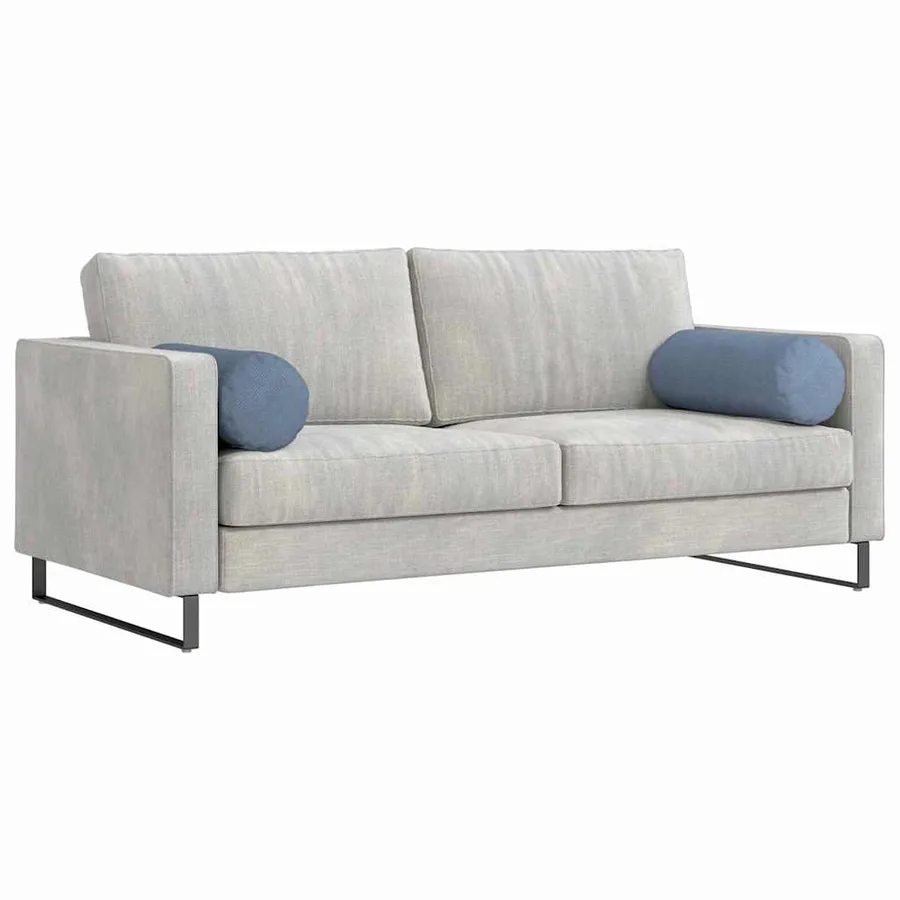 Coussins d'accent 2 pcs Bleu Ø 25 x 70 cm - 3
