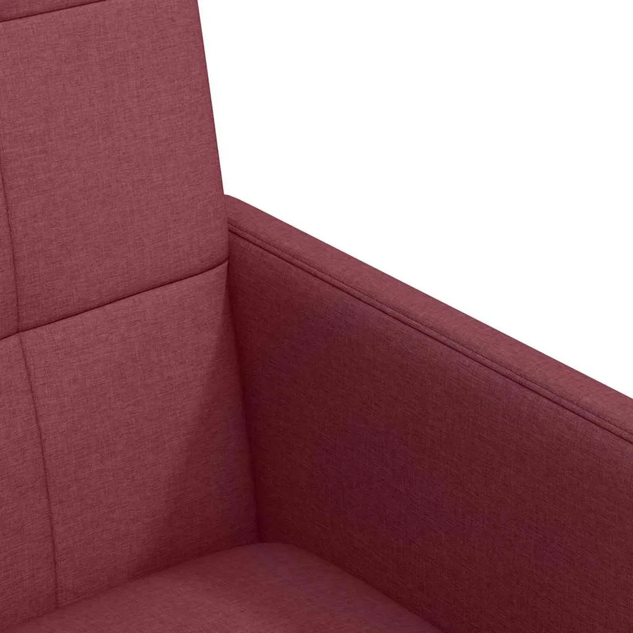 Chaises de Salle à Manger avec Roues 2 pcs Bordeaux tissu - 7