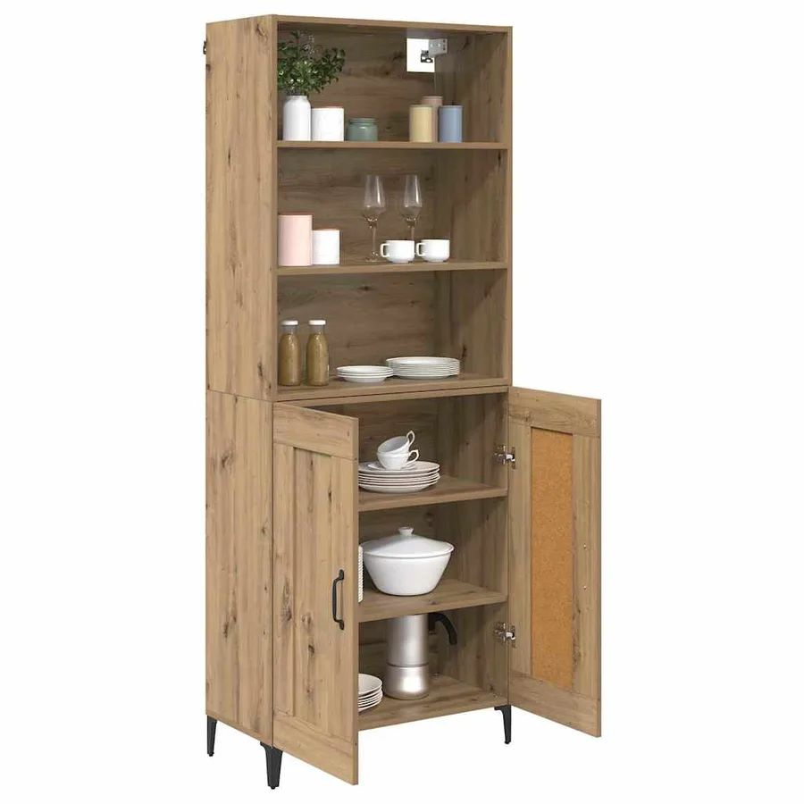 Haut Armoire 2 pcs chêne artisanal 69,5 x 34 x 180 cm - 3
