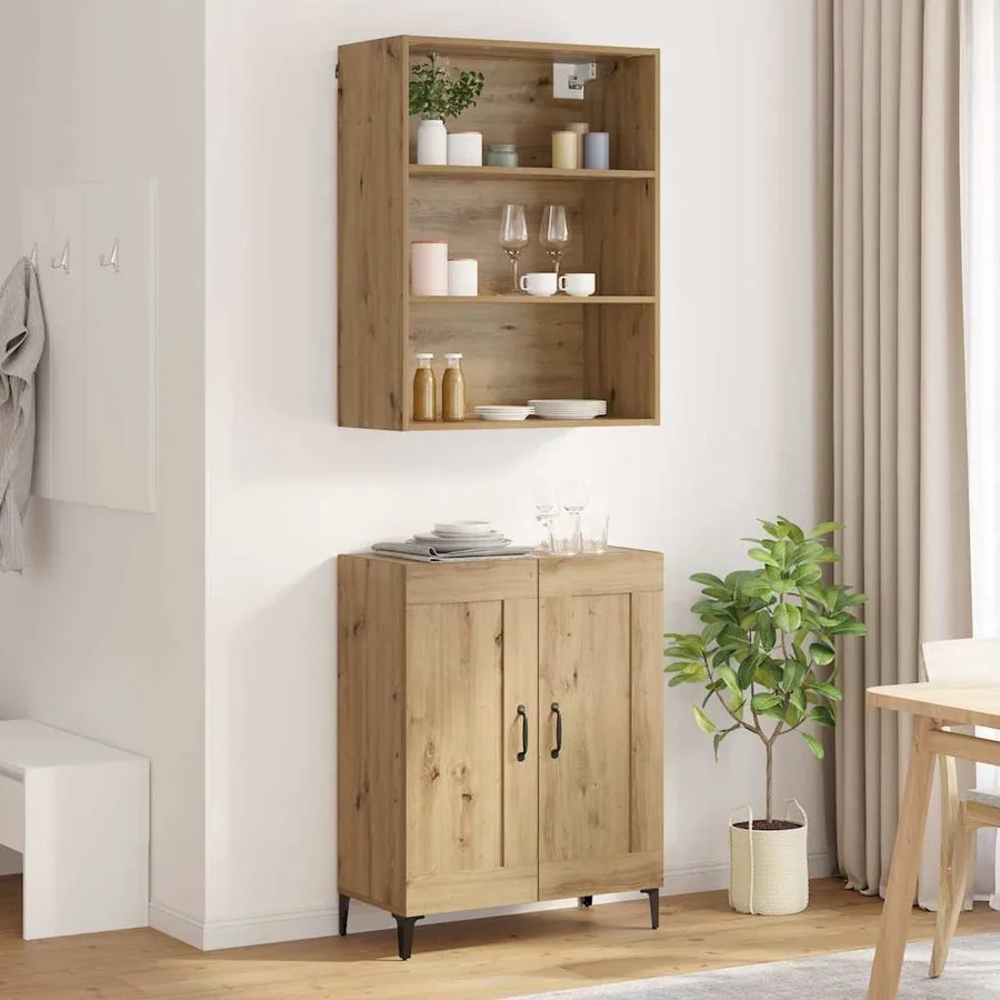 Haut Armoire 2 pcs chêne artisanal 69,5 x 34 x 180 cm - 4