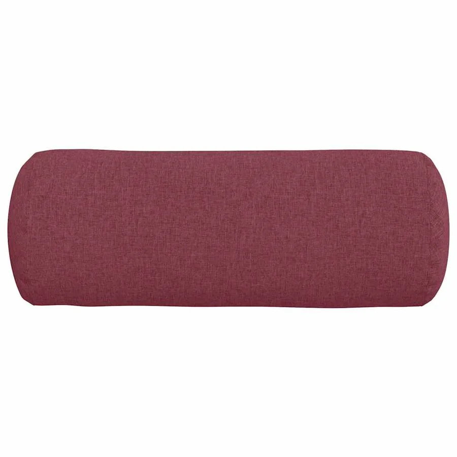 Coussins d'accent 2 pcs Bordeaux Ø 25 x 70 cm tissu - 6