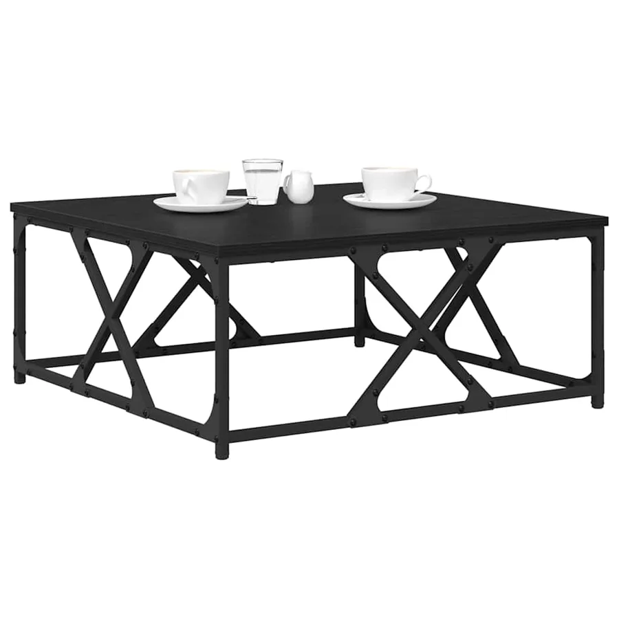Table basse Chêne noir 70 x 70 x 30 cm Bois d'ingénierie - 3