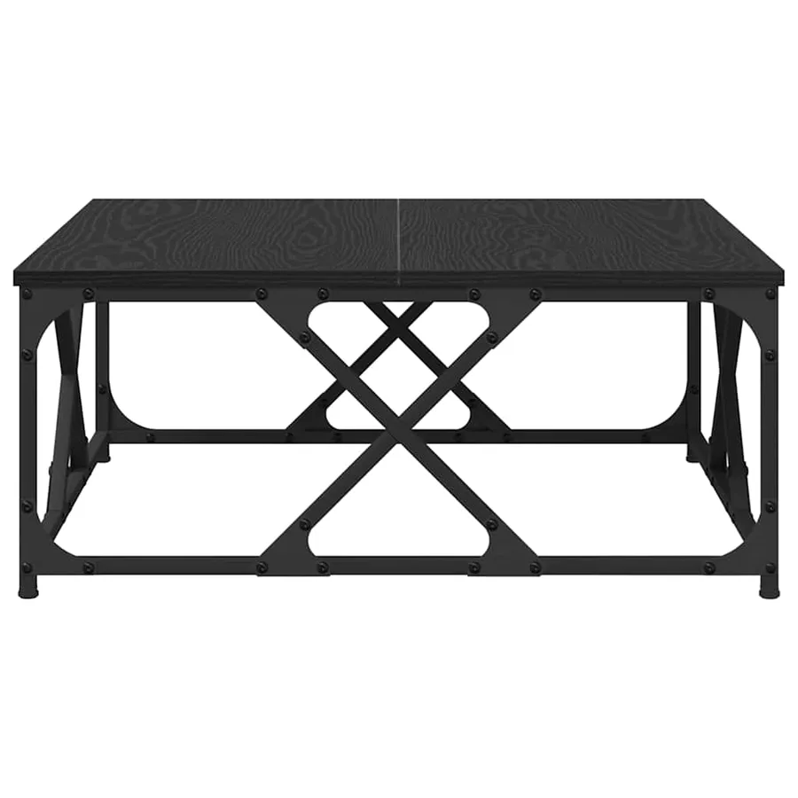 Table basse Chêne noir 70 x 70 x 30 cm Bois d'ingénierie - 6